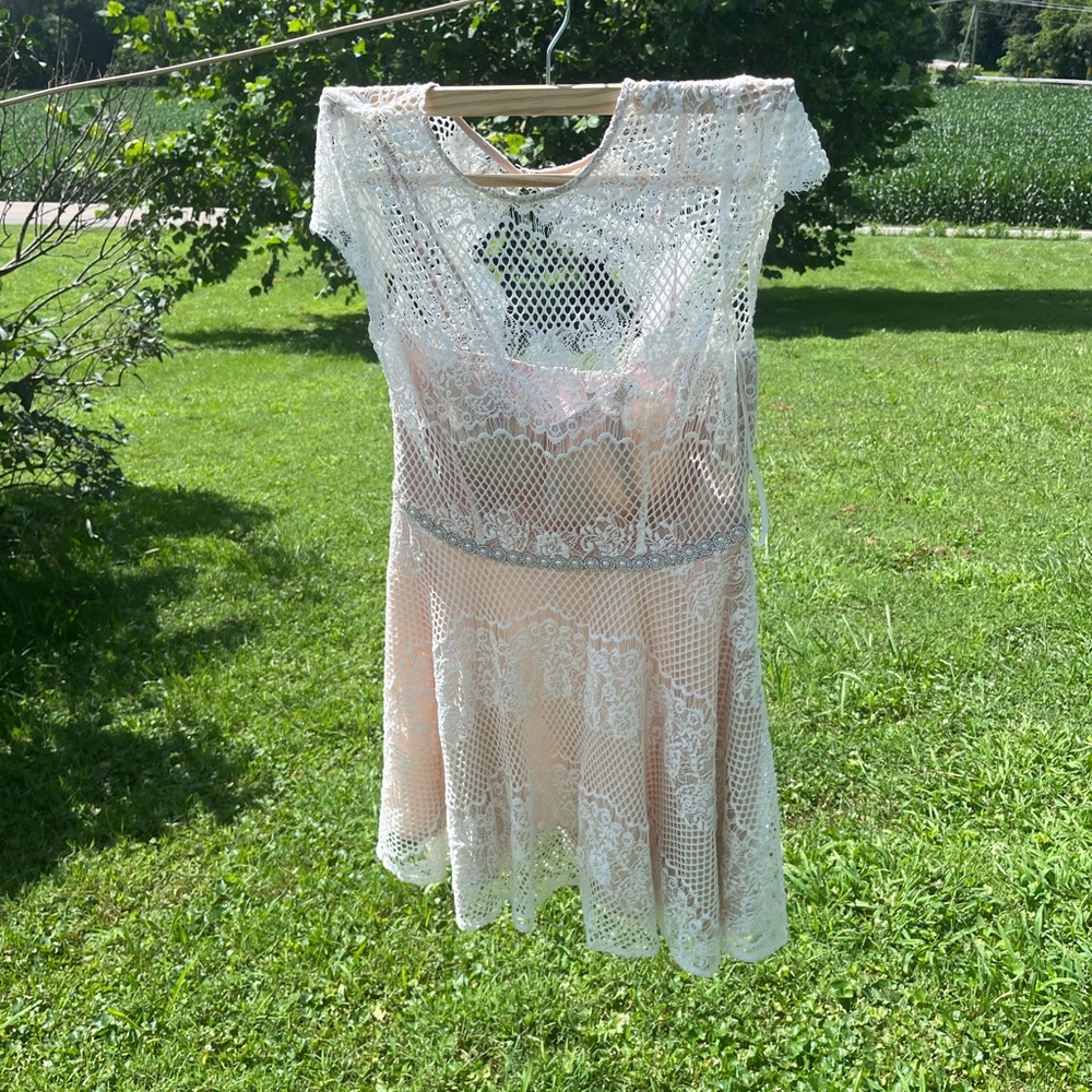 Lace size 14 white dress